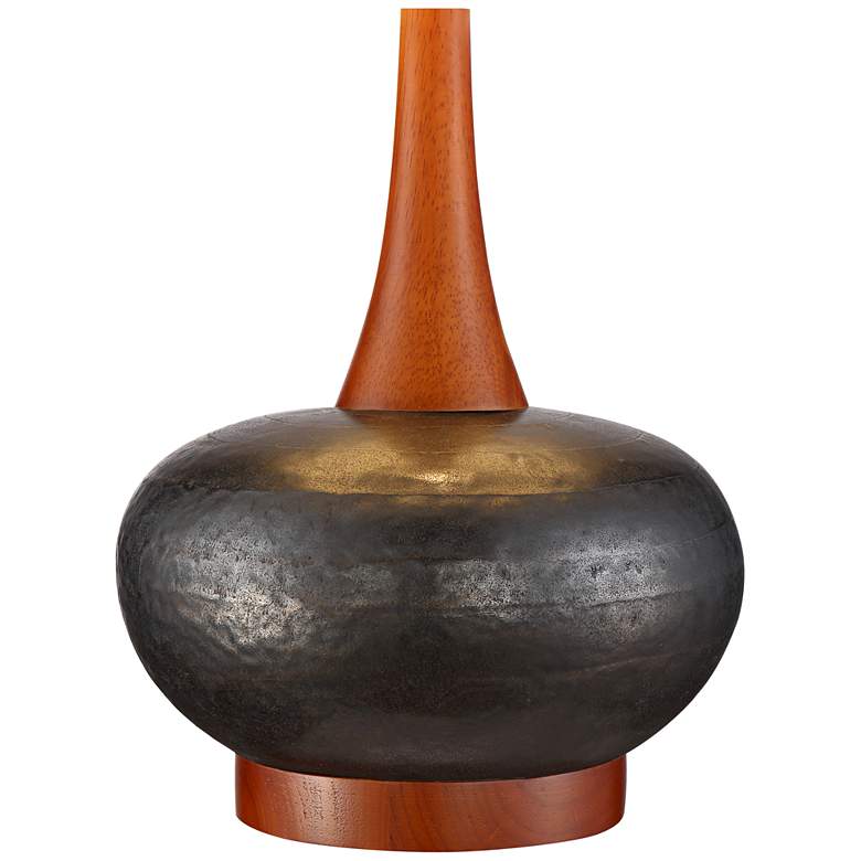 Image 6 Andi Ceramic and Wood Mid-Century Modern Table Lamp more views