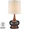Andi Ceramic and Wood Table Lamp with Battery Pack Base