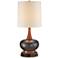 Andi Ceramic and Wood Table Lamp with USB Workstation Base