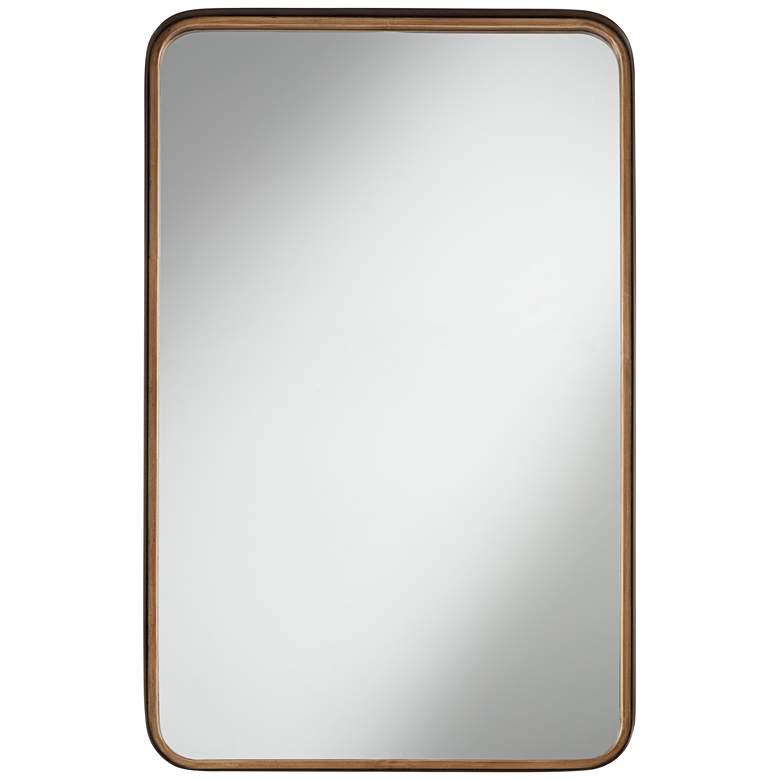 Image 3 Andi Gold &amp; Black 24 inch x 38 inch Rounded Edge Wall Mirror
