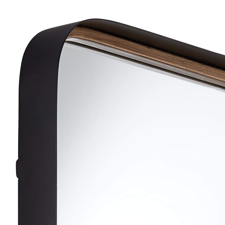 Image 4 Andi Gold &amp; Black 24 inch x 38 inch Rounded Edge Wall Mirror more views