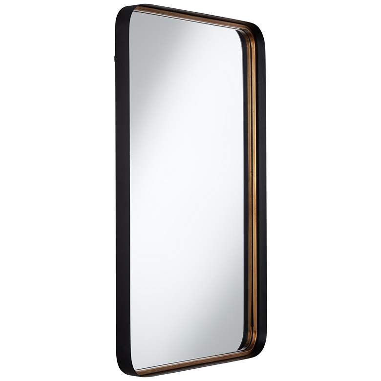 Image 5 Andi Gold & Black 24" x 38" Rounded Edge Wall Mirror more views