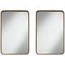 2_Andi Gold and Black 24" x 38" Rectangular Wall Mirrors Set of 2