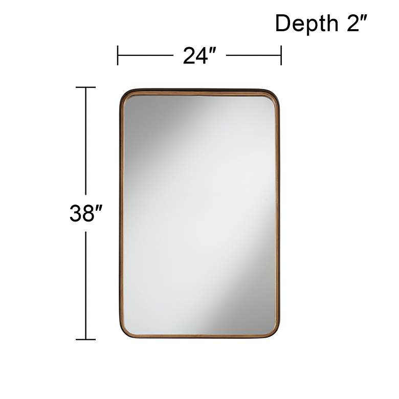 Image 6 Andi Gold and Black 24" x 38" Rectangular Wall Mirrors Set of 2 more views