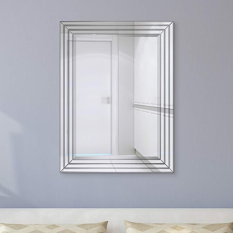 Image 1 Andi Multi-Faceted 30" x 40" Rectangular Wall Mirror