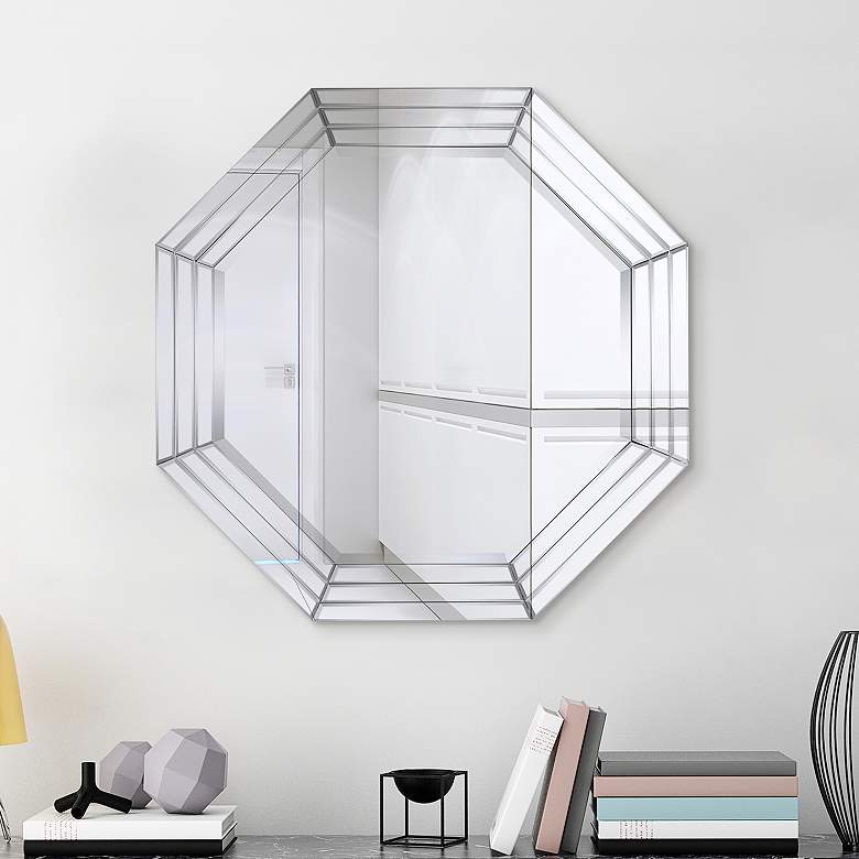 Image 1 Andi Multi-Faceted 32 inch Octagon Wall Mirror