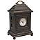 Andolini 13" High Brown Wooden Carriage Clock