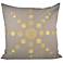 Andor Chateau Gray and Gold 24" Square Decorative Pillow