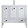 Andora 39 3/4" Wide White 3-Door Single Sink Vanity