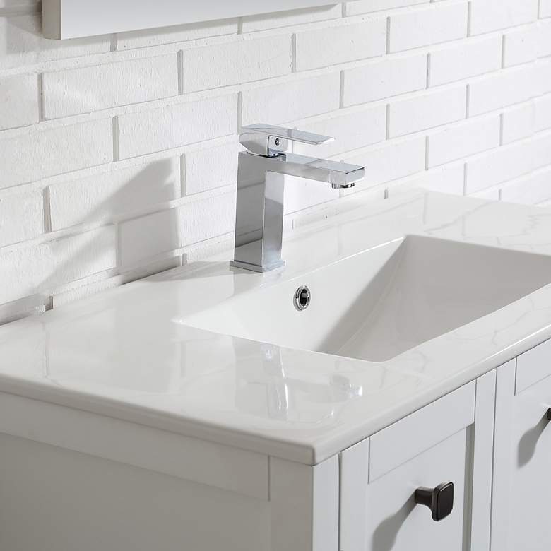 Image 3 Andora 39 3/4 inch Wide White 3-Door Single Sink Vanity more views