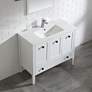 Andora 39 3/4" Wide White 3-Door Single Sink Vanity