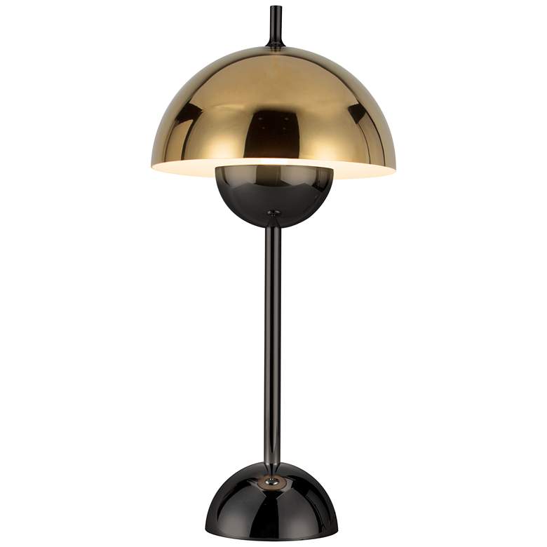 Image 1 Andoria Polished Brass and Black Chrome Finished LED Table Lamp