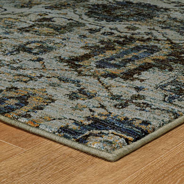 Image 2 Andorra 7120A 5'3"x7'3" Blue and Navy Area Rug more views