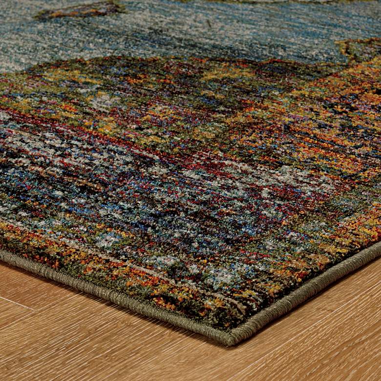 Image 3 Andorra 7139A 5'3"x7'3" Multi-Color Blue Area Rug more views