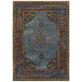 Image1 of Andorra 7139A 6'7"x9'6" Multi-Color Blue Area Rug