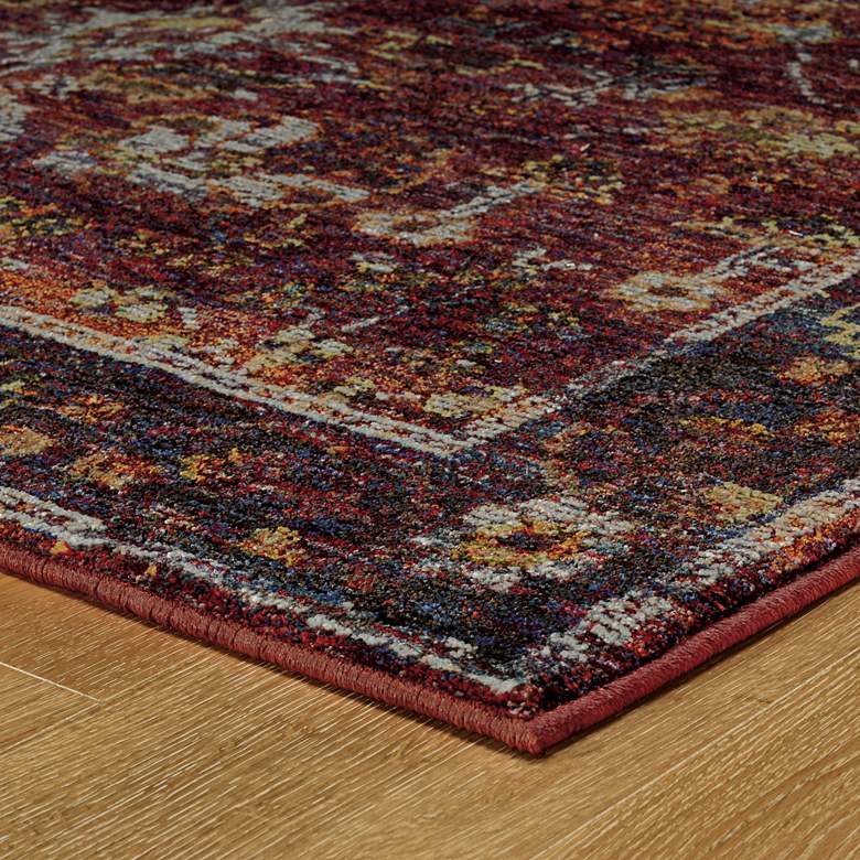 Image 2 Andorra 7153A 5'3"x7'3" Red and Purple Area Rug more views