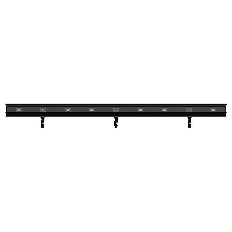 Image 1 Andorra 72"W Black Texture 9-Light LED Landscape Flood Light