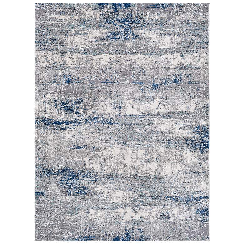 Image 2 Andorra ARD-2301 5'3"x7'3" Gray and Blue Indoor Area Rug