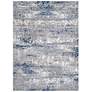 2_Andorra ARD-2301 5'3"x7'3" Gray and Blue Indoor Area Rug