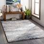 1_Andorra ARD-2301 5'3"x7'3" Gray and Blue Indoor Area Rug