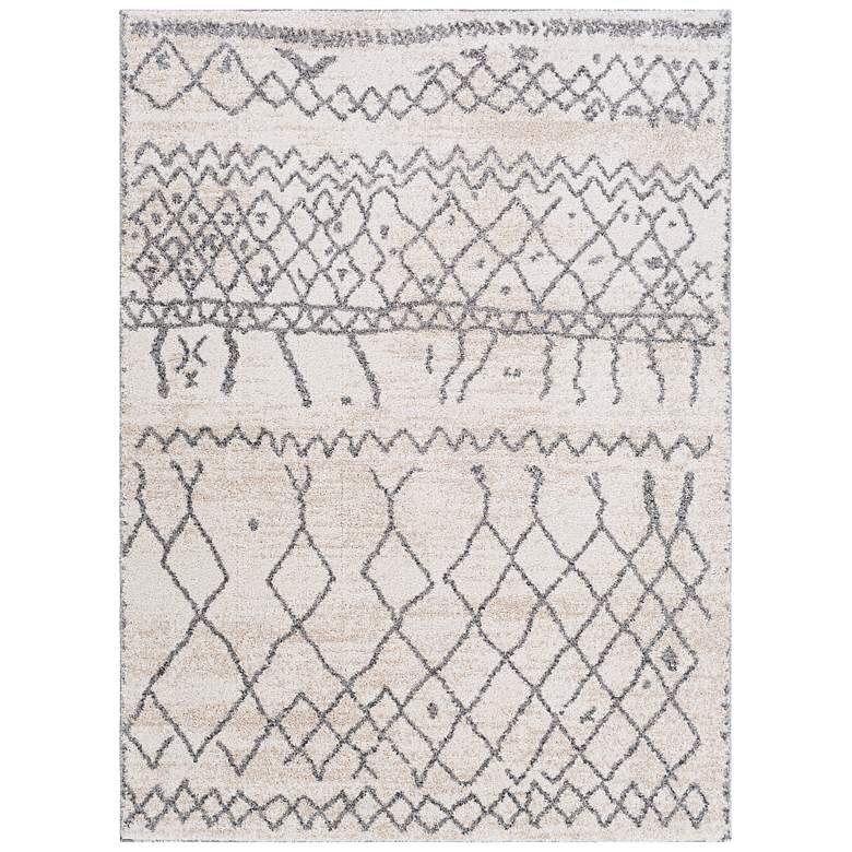 Image 2 Andorra ARD-2303 5'3"x7'3" Gray and Khaki Indoor Area Rug