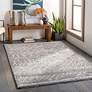 1_Andorra ARD-2304 5'3"x7'3" Gray and White Indoor Area Rug