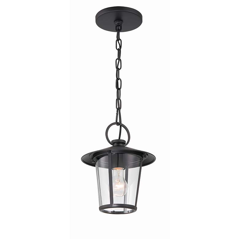 Image 3 Andover 1 Light Matte Black Outdoor Chandelier more views