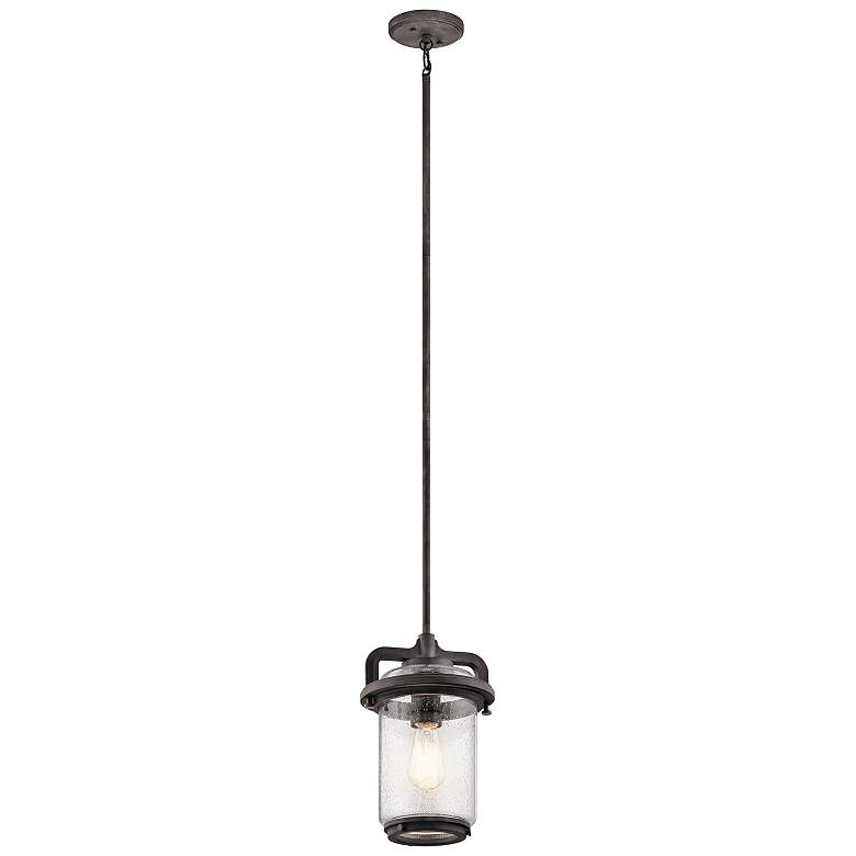 Image 1 Andover 13 1/2" High Weathered Zinc Outdoor Hanging Light