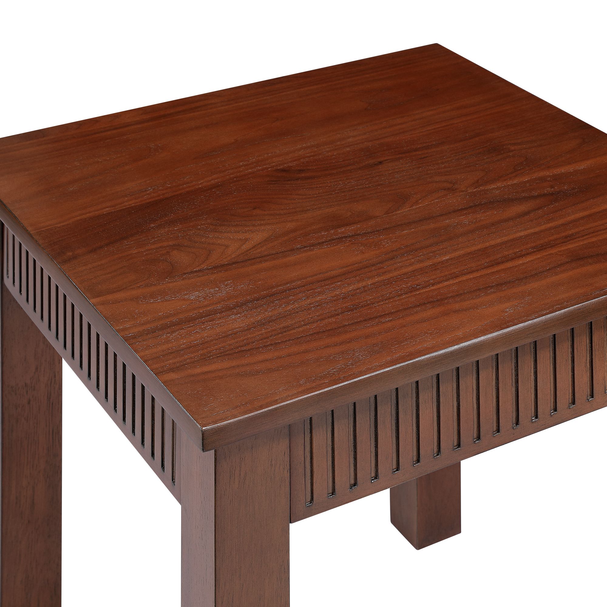 Image 3 Andover 22" Wide Dark Walnut Mission Craftsman Square Side Table more views