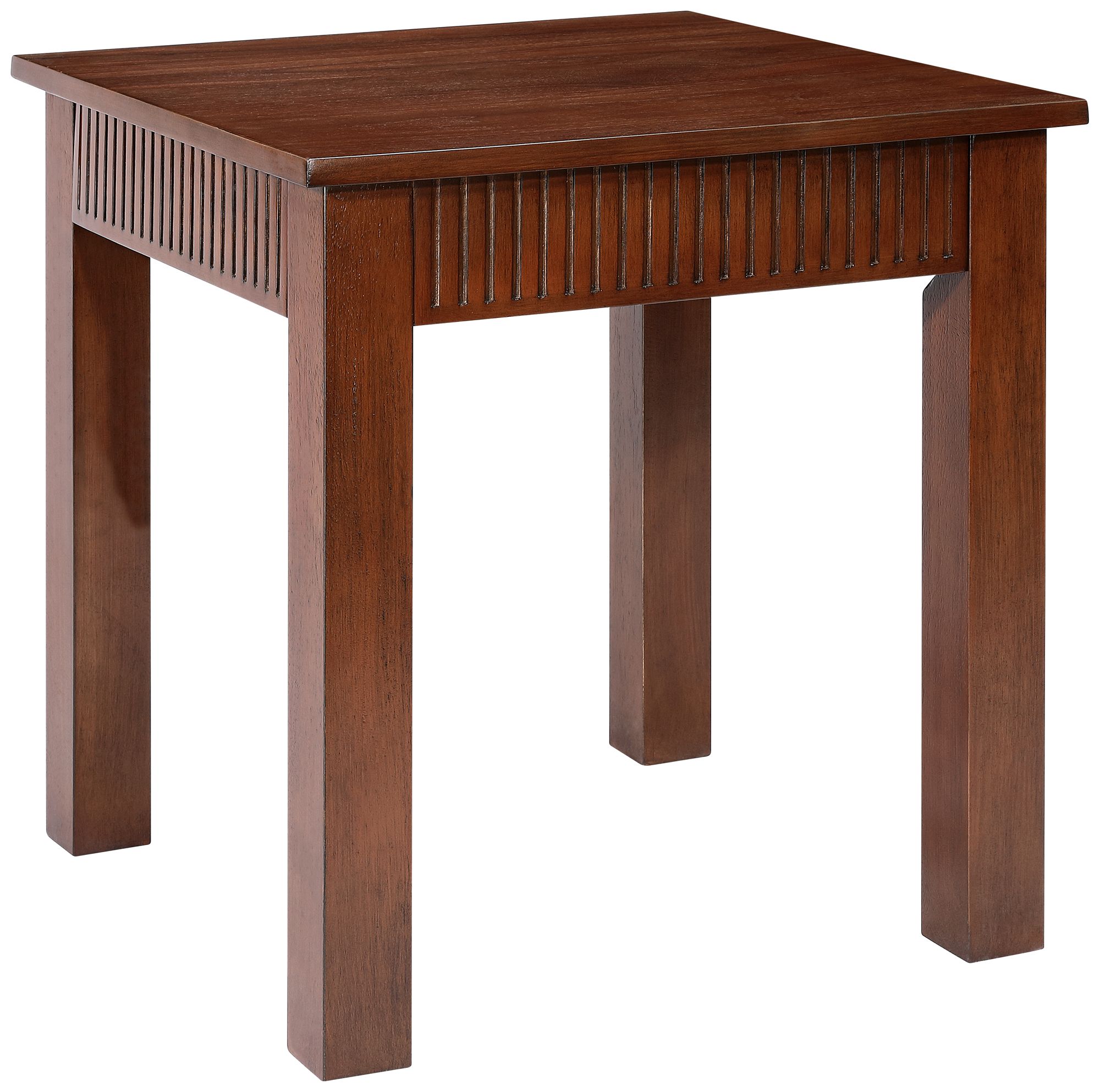 Image 7 Andover 22" Wide Dark Walnut Mission Craftsman Square Side Table more views
