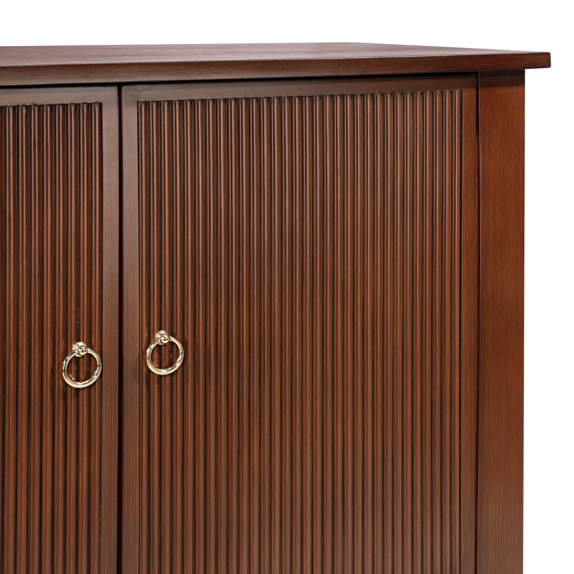 Image 3 Andover 38" Wide Dark Walnut Mission Craftsman 2-Door Cabinet more views