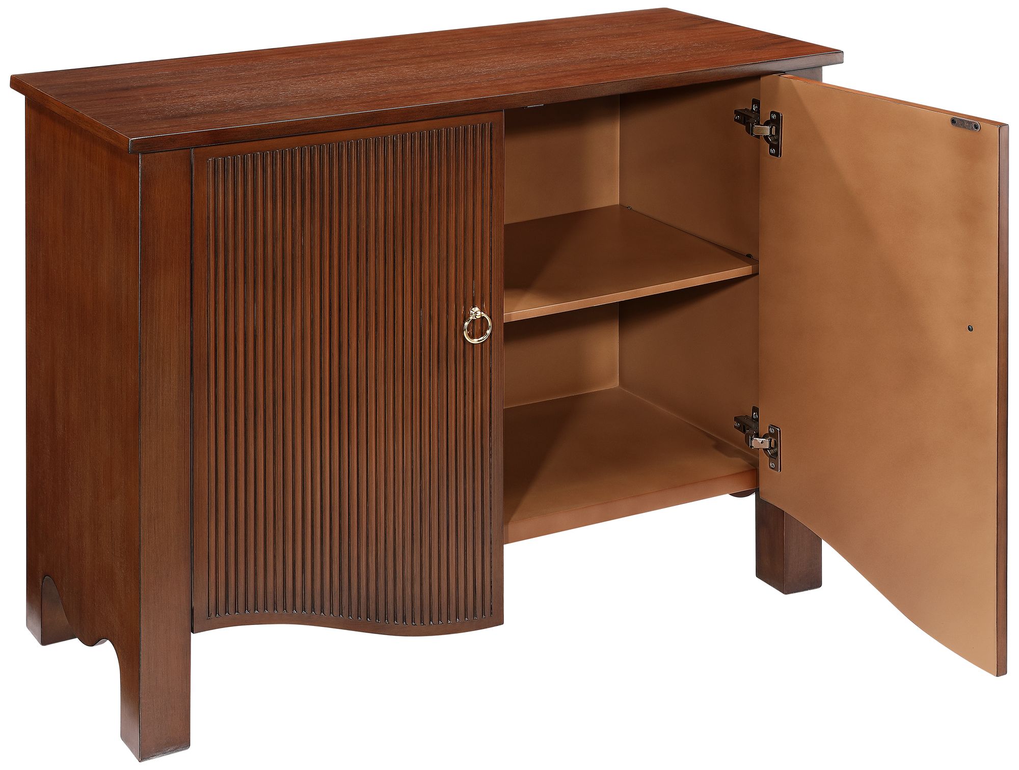 Image 6 Andover 38" Wide Dark Walnut Mission Craftsman 2-Door Cabinet more views