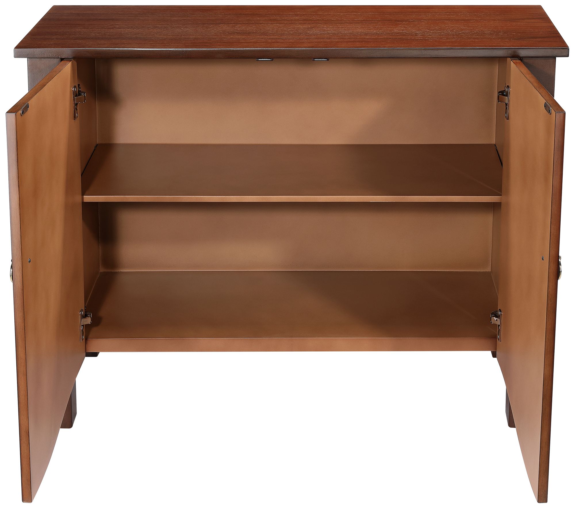 Image 7 Andover 38" Wide Dark Walnut Mission Craftsman 2-Door Cabinet more views
