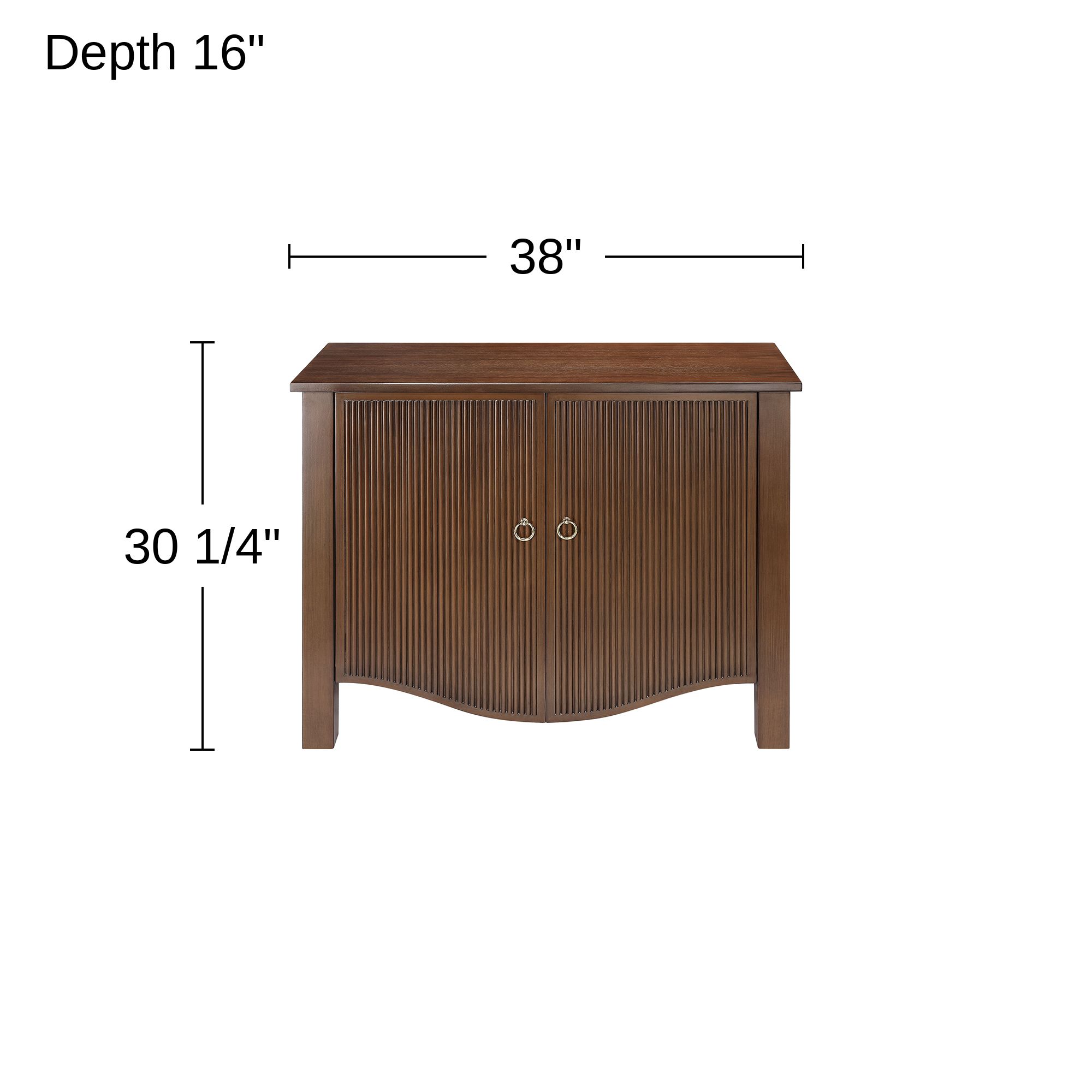 Andover 38" Wide Dark Walnut Mission Craftsman 2-Door Cabinet in scene