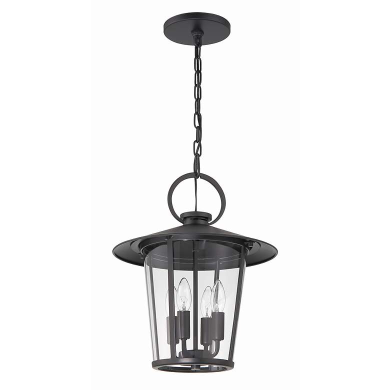 Image 3 Andover 4 Light Matte Black Outdoor Chandelier more views