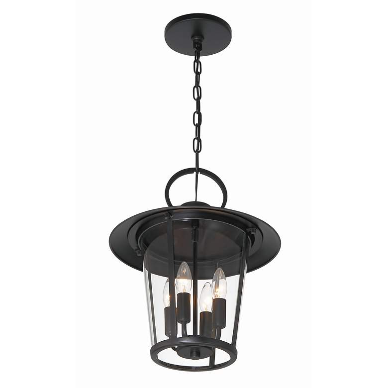 Image 4 Andover 4 Light Matte Black Outdoor Chandelier more views
