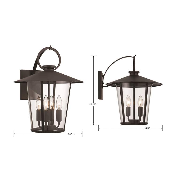 Image 4 Andover 4 Light Matte Black Outdoor Wall Mount more views