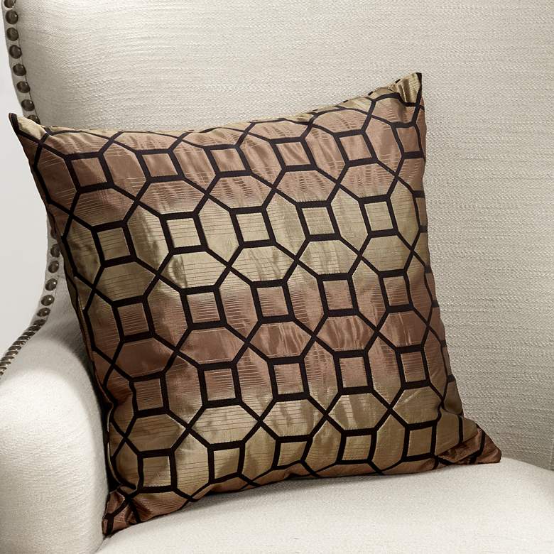 Image 1 Andrade Ebony 20 inch Square Throw Pillow