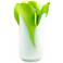 Andre Small Hot Green and Icy White 8 3/4" High Glass Vase