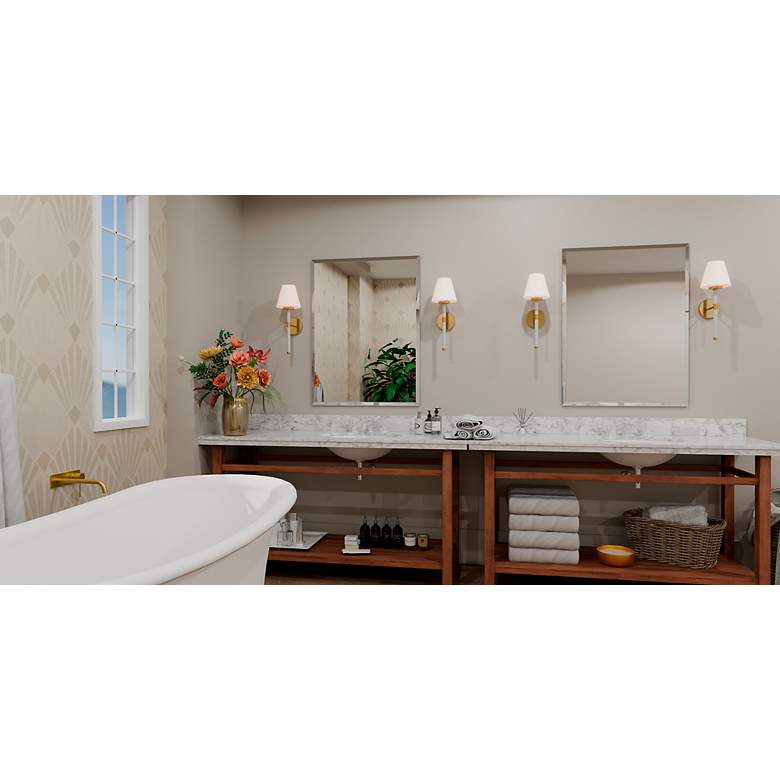 Image 6 Andrea 1-Light Brushed Gold Wall Sconce more views