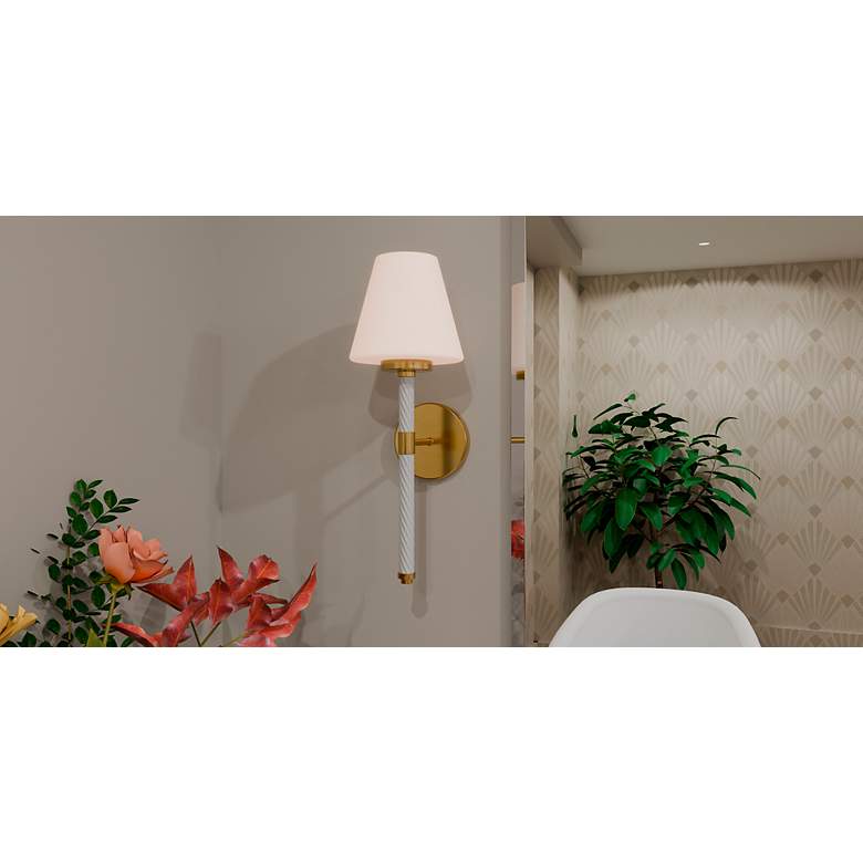 Image 7 Andrea 1-Light Brushed Gold Wall Sconce more views