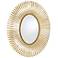 Andrea Gold Leaf 32" x 38" Oval Wall Mirror