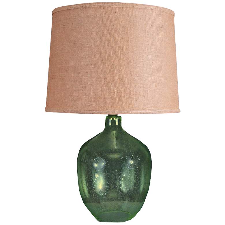 Image 1 Andrea Translucent Green Large Accent Table Lamp