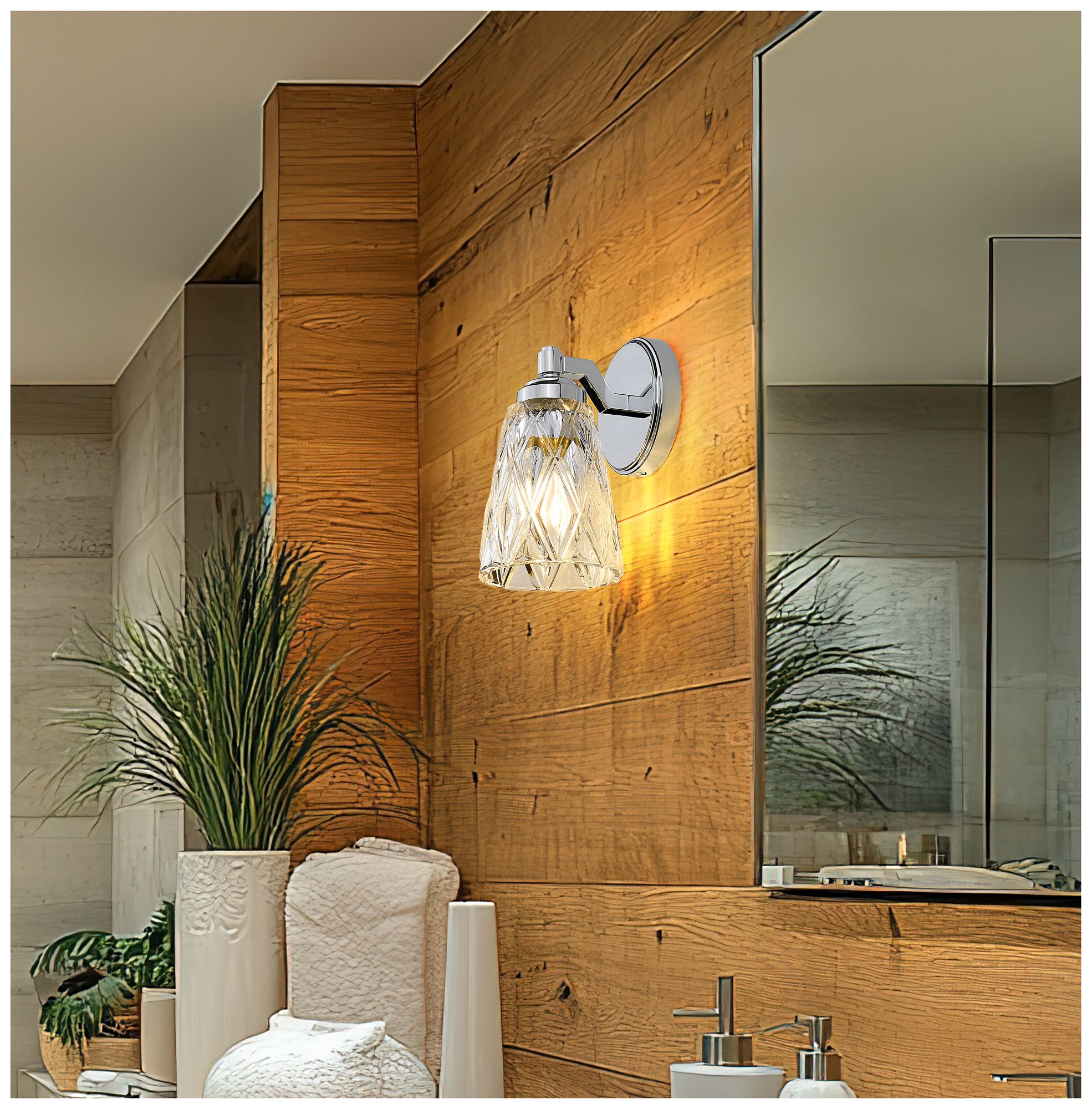 Image 2 Andree by Z-Lite Chrome  1 Light Wall Sconce more views