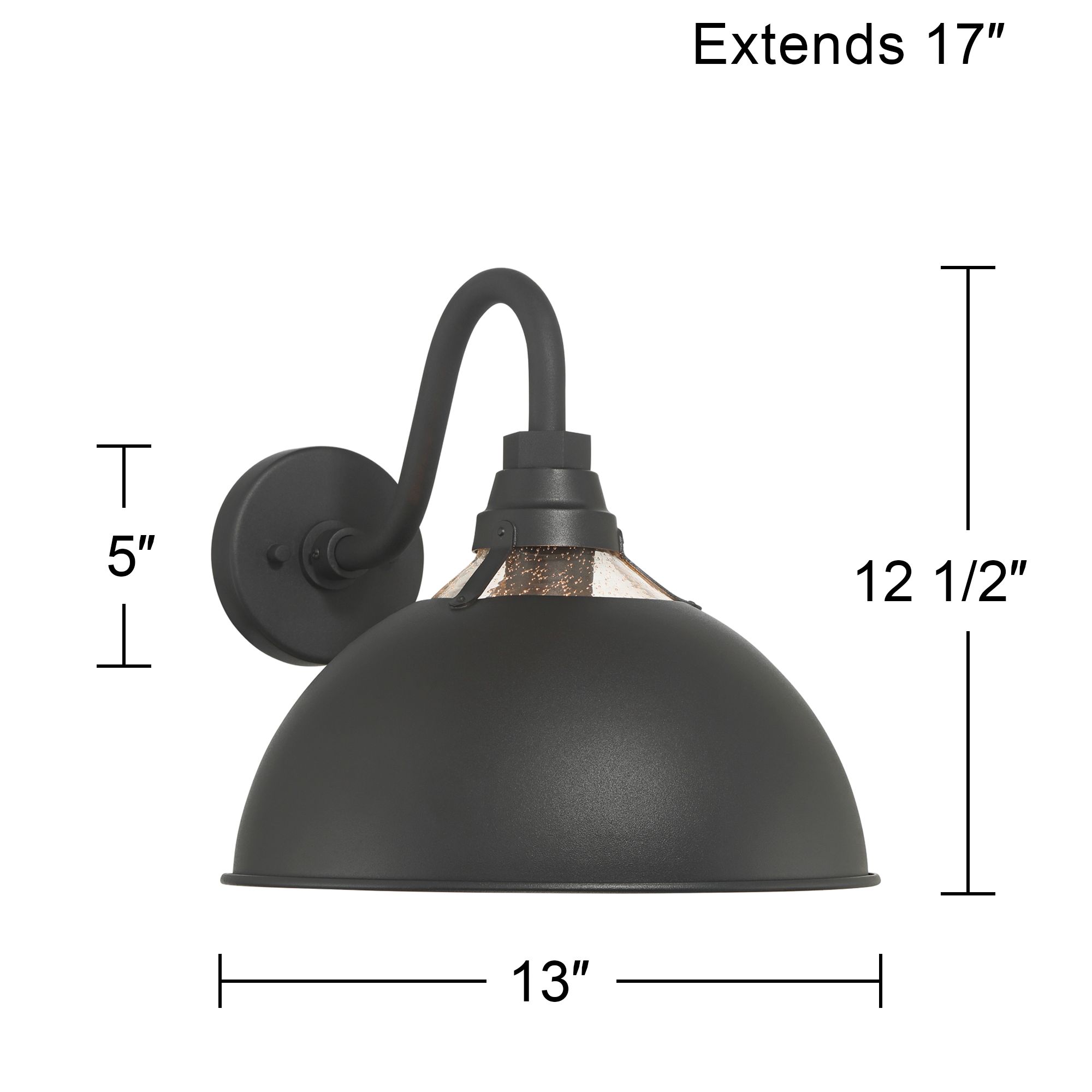 Andrei 12 1/2" High Sand Black Outdoor Barn Wall Light