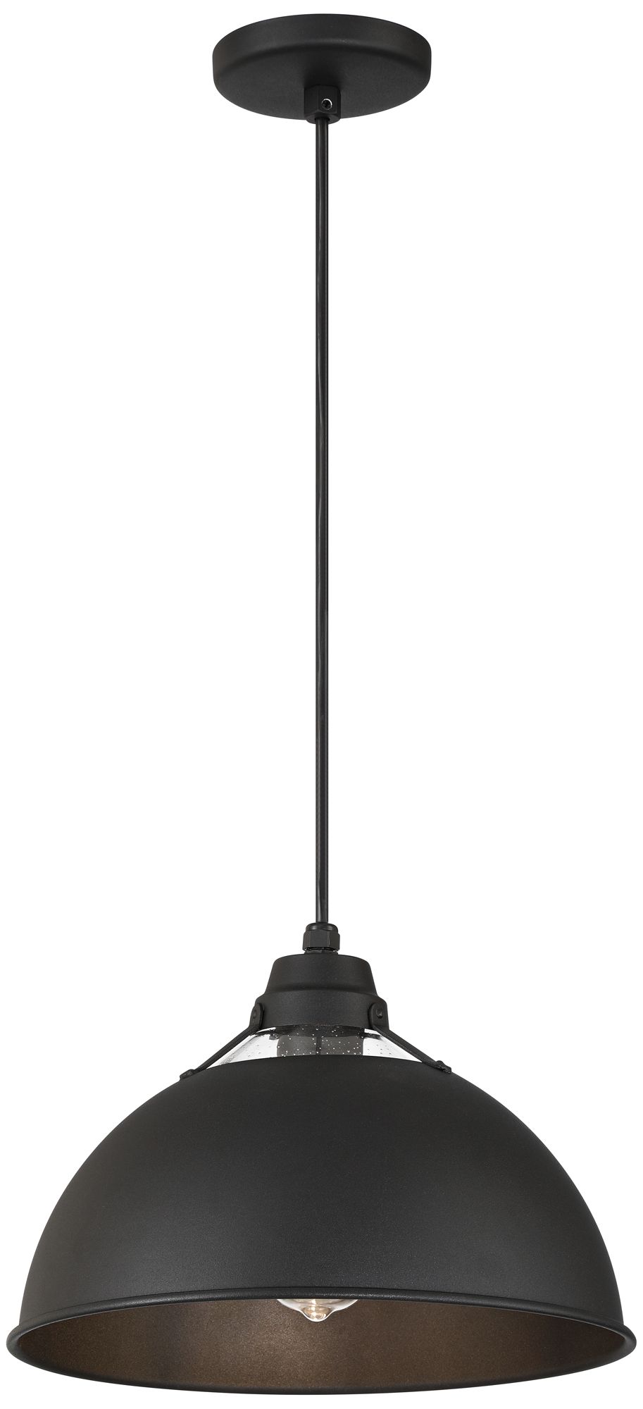 Image 5 Andrei 9" High Sand Black Outdoor Hanging Rustic Farmhouse Barn Light more views