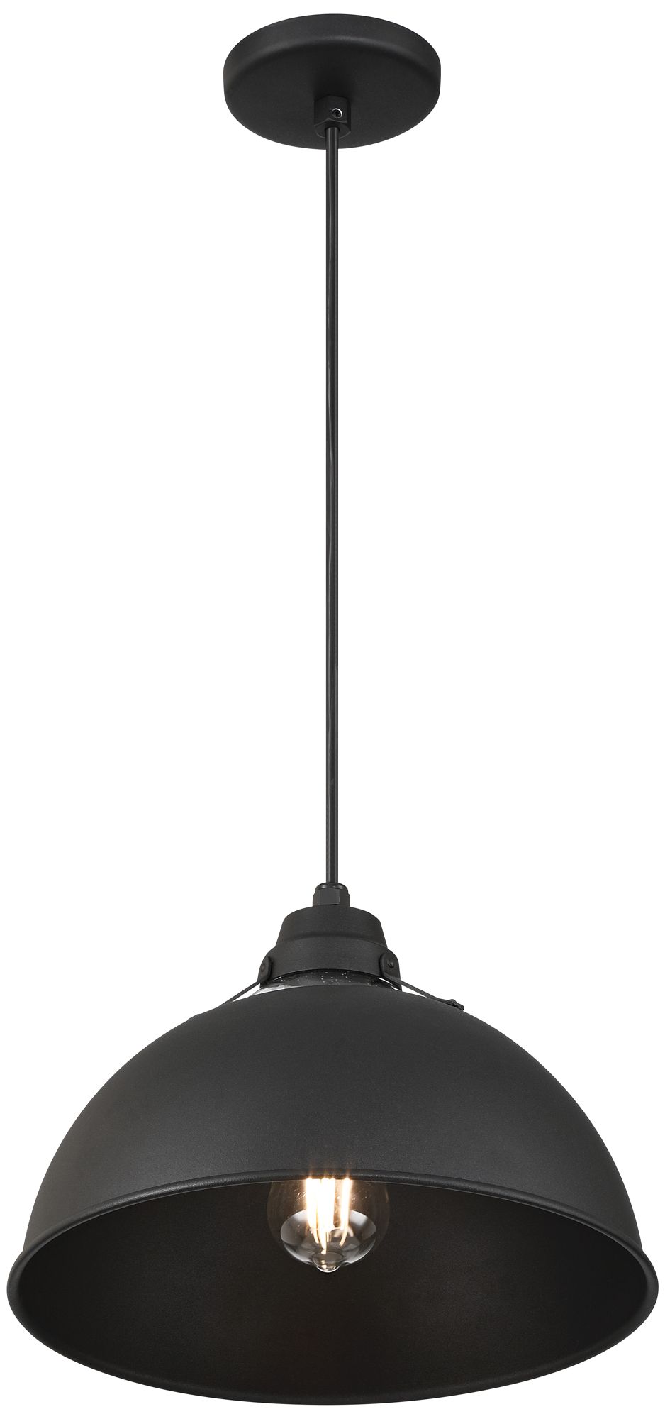 Image 6 Andrei 9" High Sand Black Outdoor Hanging Rustic Farmhouse Barn Light more views