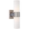 Andres 13 1/2" High Brushed Nickel 2-Light Wall Sconce