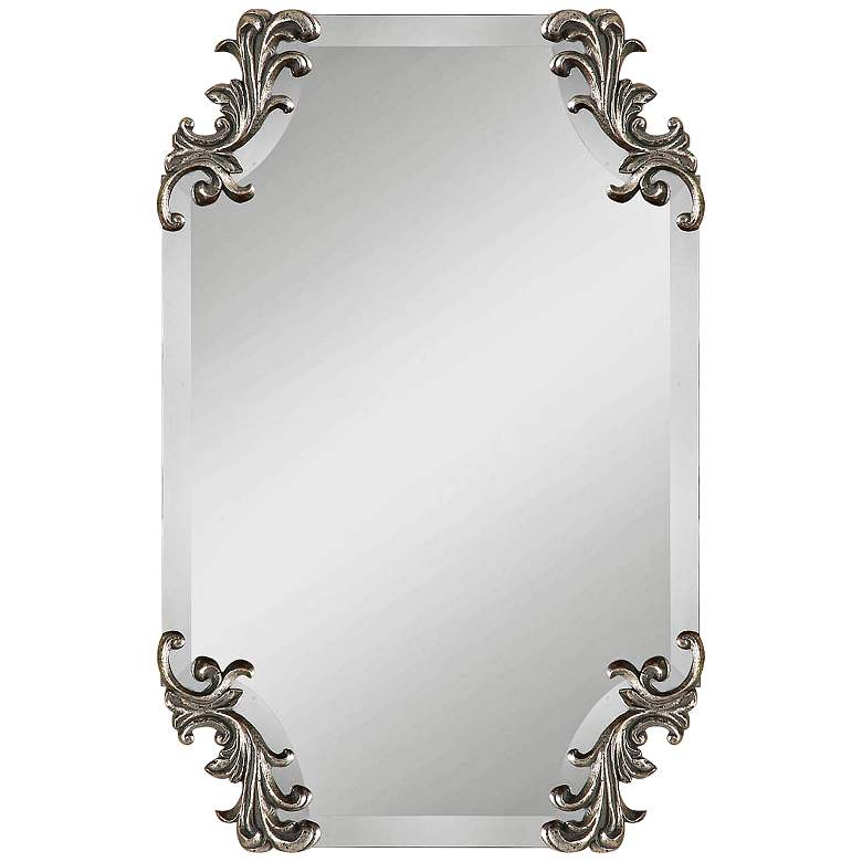 Andretta Antiqued Silver 19 1/4&quot; x 29 1/4&quot; Wall Mirror