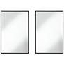 2_Andrew Black 24" x 36" Rectangular Wall Mirrors Set of 2